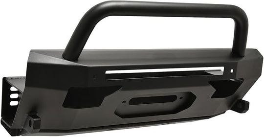 Westin Pro-Series Winch Mount Front Bumper With Round Bull Bar Textured Black| 58-411155RBK