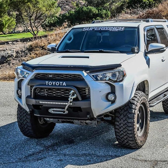 Westin Pro-Series Winch Mount Front Bumper With Round Bull Bar Textured Black| 58-411155RBK