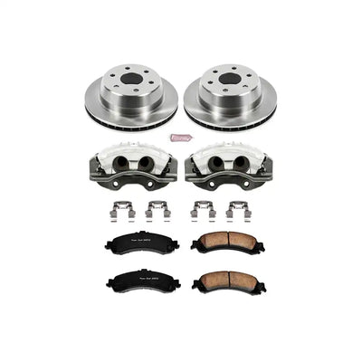 Power Stop Rear Brake Kit with Calipers for Cadillac Escalade/ESV/EXT, Chevrolet Avalanche/Silverado/Suburban, GMC Sierra, and Tahoe - KCOE2046