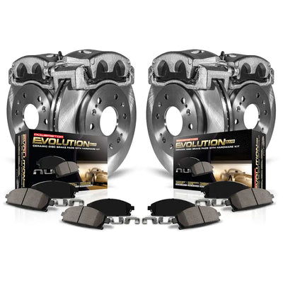 Power Stop Front and Rear Brake Kit with Calipers, Rotors & Pads – KCOE2070