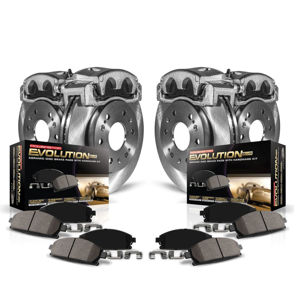 PowerStop KCOE2068 - OE Stock Replacement Brake Pad, Rotor and Caliper Kit