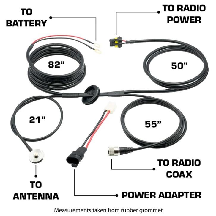 Rugged Radios JP1 Jeep GMRS Radio Kit – GMR25 Waterproof Mobile | RRPJP1-GMR25