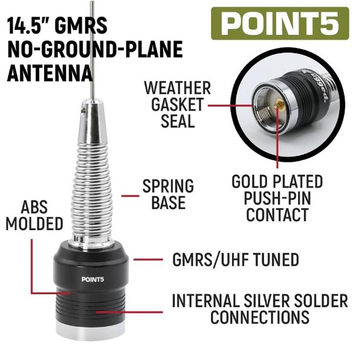 Rugged Radios JP1 Jeep GMRS Radio Kit – GMR25 Waterproof Mobile | RRPJP1-GMR25