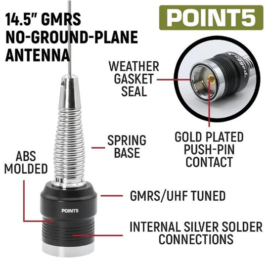 Rugged Radios JP1 Jeep GMRS Radio Kit – GMR25 Waterproof Mobile | RRPJP1-GMR25
